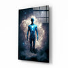 Vitruvius Man Glass Wall Art || Designers Collection by Insigneart USA