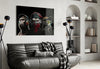 3 Wise Monkeys - Neon Lines Glass Wall Art || Designer Collection by Insigneart USA