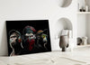 3 Wise Monkeys - Neon Lines Glass Wall Art || Designer Collection by Insigneart USA