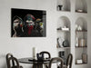3 Wise Monkeys - Neon Lines Glass Wall Art || Designer Collection by Insigneart USA