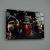 3 Wise Monkeys Glass Wall Art || Designer Collection by Insigneart USA