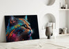 Colorful Cat Glass Wall Art || Designers Collection by Insigneart USA