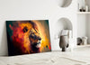 Nobility of the Lion Glass Wall Art || Designer Collection by Insigneart USA