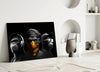 3 Wise Monkeys Chrome Edition Glass Wall Art || Designer Collection by Insigneart USA