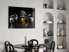 3 Wise Monkeys Chrome Edition Glass Wall Art || Designer Collection by Insigneart USA