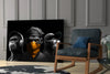 3 Wise Monkeys Chrome Edition Glass Wall Art || Designer Collection by Insigneart USA