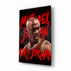Micheal Jordan, Air Jordan Glass Wall Art || Designer Collection by Insigneart USA