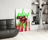 Andy Warhol and Gun Glass Wall Art || Designer Collection by Insigneart USA