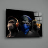 3 Wise Monkeys Glass Wall Art || Designer Collection by Insigneart USA