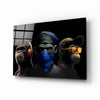 3 Wise Monkeys Glass Wall Art || Designer Collection by Insigneart USA