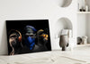 3 Wise Monkeys Glass Wall Art || Designer Collection by Insigneart USA