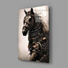 Warrior's Horse Glass Wall Art || Designer's Collection by Insigneart USA