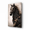 Warrior's Horse Glass Wall Art || Designer's Collection by Insigneart USA