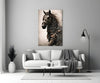 Warrior's Horse Glass Wall Art || Designer's Collection by Insigneart USA