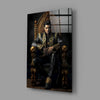 Elvis Presley in the Throne Glass Wall Art || Designer's Collection by Insigneart USA