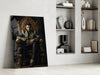 Elvis Presley in the Throne Glass Wall Art || Designer's Collection by Insigneart USA