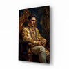Elvis Presley in the Throne Glass Wall Art || Designer's Collection by Insigneart USA