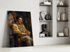 Elvis Presley in the Throne Glass Wall Art || Designer's Collection by Insigneart USA