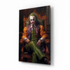 Joker in the Throne Glass Wall Art || Designer Collection by Insigneart USA
