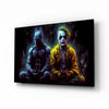 Batman and Joker Making Peace Glass Wall Art || Designer Collection by Insigneart USA