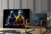 Batman and Joker Making Peace Glass Wall Art || Designer Collection by Insigneart USA