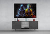 Batman and Joker Making Peace Glass Wall Art || Designer Collection by Insigneart USA