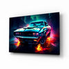 1970 Dodge Challenger Glass Wall Art || Designer Collection by Insigneart USA