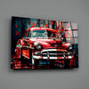 Vintage American Car Glass Wall Art || Designers Collection by Insigneart USA