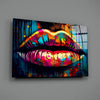 Lips Glass Wall Art || Designer Collection by Insigneart USA