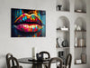 Lips Glass Wall Art || Designer Collection by Insigneart USA
