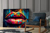 Lips Glass Wall Art || Designer Collection by Insigneart USA