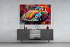 Colorful VW Glass Wall Art || Designer Collection by Insigneart USA