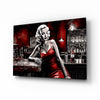 Marilyn in the Bar Glass Wall Art || Designer Collection by Insigneart USA