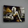 Marilyn in the Bar Glass Wall Art || Designer Collection by Insigneart USA