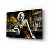 Marilyn in the Bar Glass Wall Art || Designer Collection by Insigneart USA