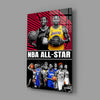 NBA All Star Glass Wall Art || Designer Collection by Insigneart USA