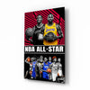 NBA All Star Glass Wall Art || Designer Collection by Insigneart USA