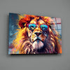 Cool Lion Glass Wall Art || Designer Collection by Insigneart USA