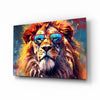 Cool Lion Glass Wall Art || Designer Collection by Insigneart USA