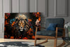 Lion Glass Wall Art || Designer Collection by Insigneart USA