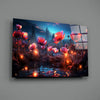 Magical Poppies Glass Wall Art || Designer Collection by Insigneart USA