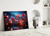 Magical Poppies Glass Wall Art || Designer Collection by Insigneart USA