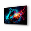 Fire and Water Yin Yang Glass Wall Art by Insigneart USA