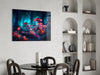 Neon Mushroom Forest Glass Wall Art || Designer Collection by Insigneart USA