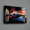 Tie Fighter Glass Wall Art || Designer Collection by Insigneart USA