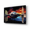 Tie Fighter Glass Wall Art || Designer Collection by Insigneart USA