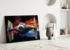 Tie Fighter Glass Wall Art || Designer Collection by Insigneart USA