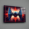 Tie Fighter Glass Wall Art || Designer Collection by Insigneart USA