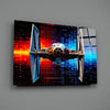 Tie Fighter Glass Wall Art || Designer Collection by Insigneart USA