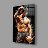 Fighter Glass Wall Art || Designer Collection by Insigneart USA